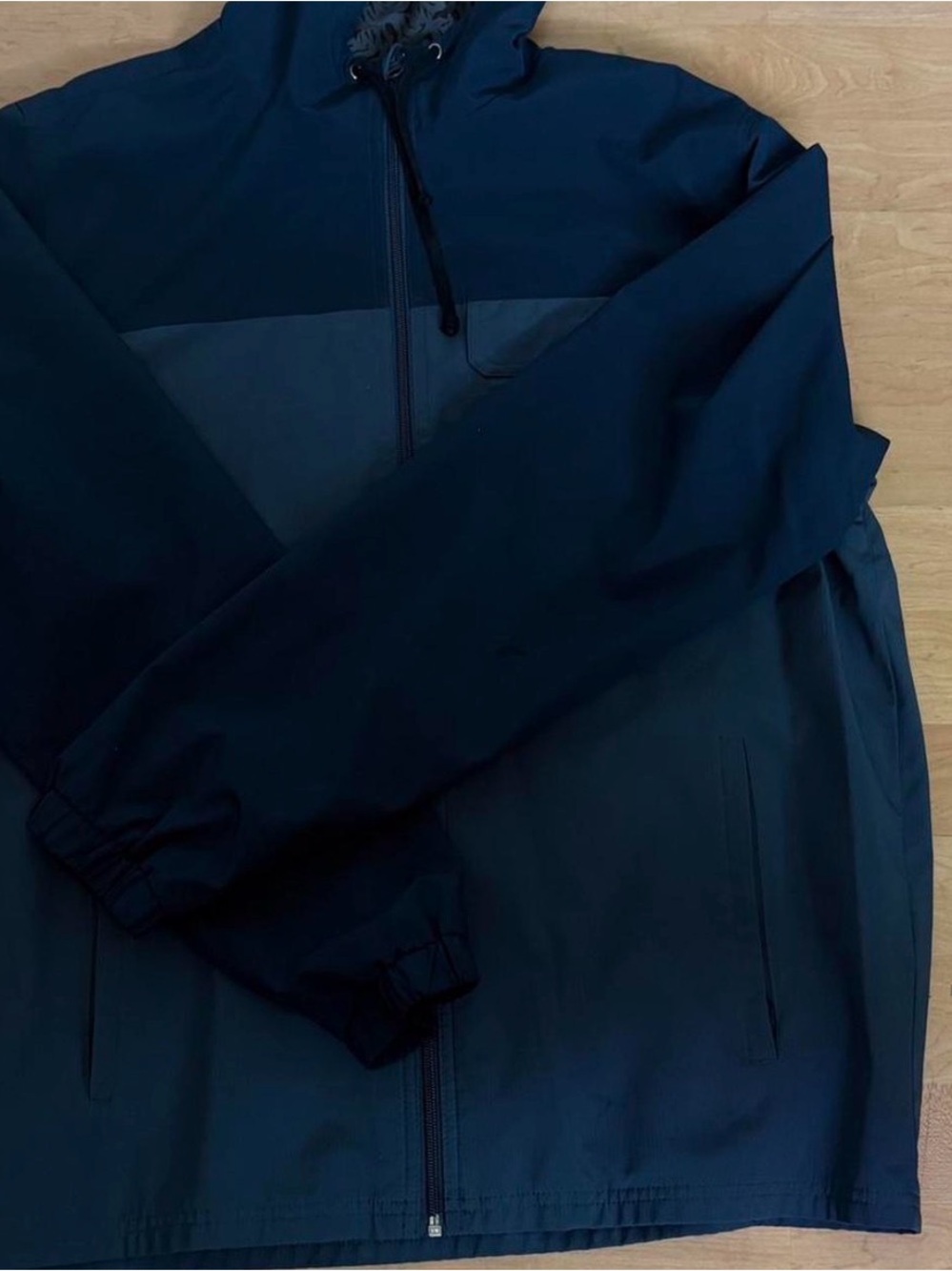 Men's Navy Two-Tone Half-Zip Windbreaker Jacket